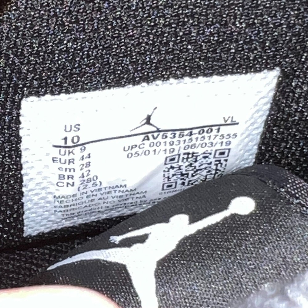 Air Jordan 1 Retro MCS Baseball Cleats Black Molded MEN'S 10 AV5354-001 NEW - Picture 15 of 15